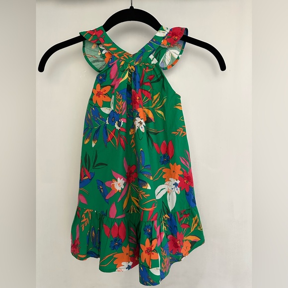 Crewcuts Other - J Crew Crewcuts Green Tropical Print Dress. Size 3. NWT.
